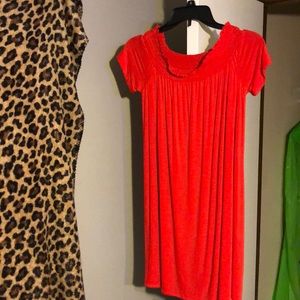 Off the shoulder short sleeve dress